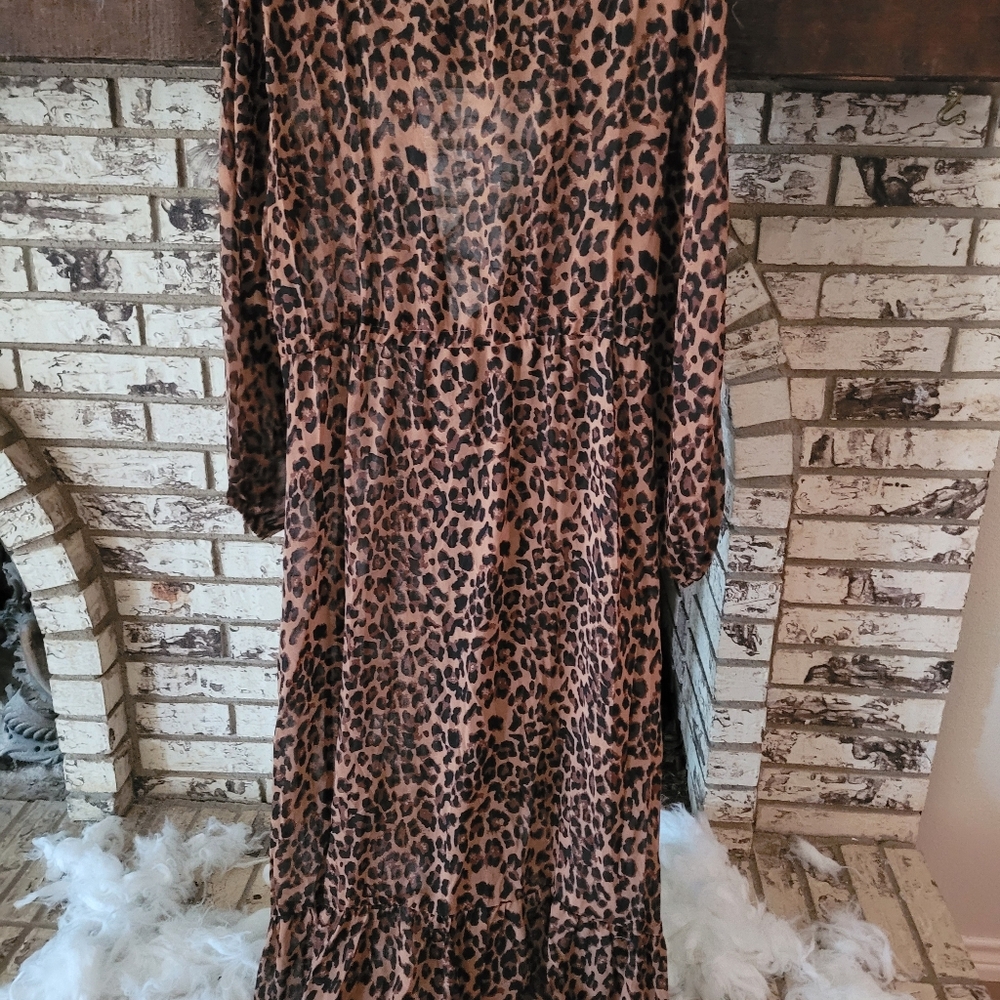 Leopard Sheer Cover Up XL - Picture 4 of 4